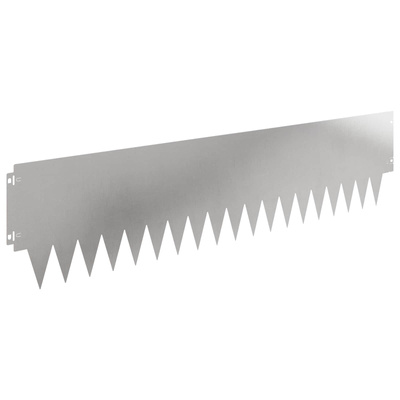 Krawężnik do trawnika 20 szt. 103 x 25 cm Stal srebrny