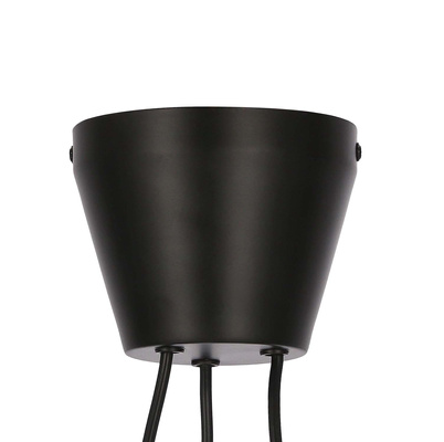 Lampa wisząca More czarno-złota metalowa 5-płomienna do salonu