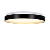 Florida lampa sufitowa plafon czarno złoty 18w led 33 cm klosz biały