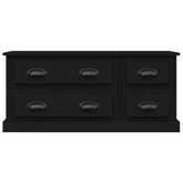 vidaXL Szafka pod TV, czarna, 100x35,5x45 cm, materiał drewnopochodny