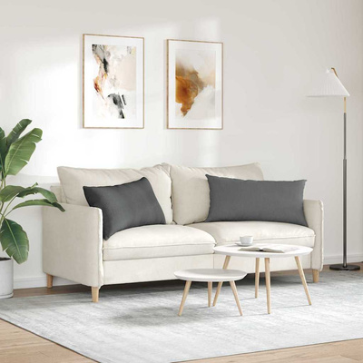 Poduszki na sofę 2 pcs Ciemnoszary 80 x 40 cm tkanina