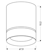 Lampa sufitowa tuba natynkowa czarna GU10 metalowa