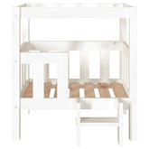 vidaXL Legowisko dla psa, białe, 65,5x43x70 cm, lite drewno sosnowe