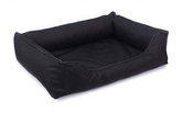 Legowisko dla psa Sofa Valencia Standard w kolorze czarnym z czarnym wykończeniem Rozmiar: XL - 120 x 90 cm - do samodzielnego złożenia