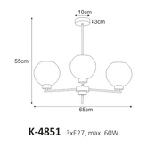 Lampa sufitowa K-4851 z serii ALDAR