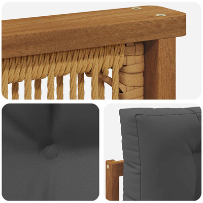 Środkowa sofa ogrodowa naturalny