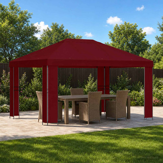 Altana 4 × 3 m bordowy Poliester i Stal 190 gsm