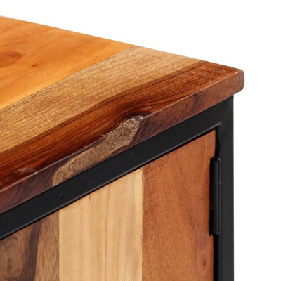 vidaXL Szafka pod TV, 120x30x40 cm, lite drewno odzyskane i stal
