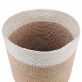 Zestaw doniczek 2 pcs Naturalne i białe ? 21 x 21 cm