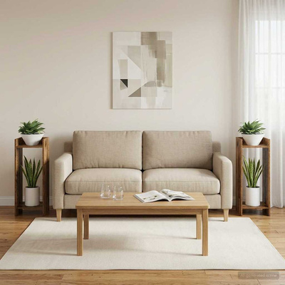 Stojak na rośliny 2 szt. Stare drewno 30 x 30 x 80 cm