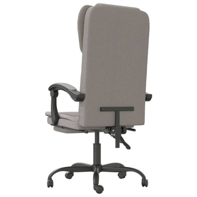 vidaXL Rozkładany fotel biurowy, kolor taupe, obity tkaniną model standard