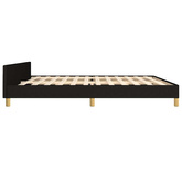 vidaXL Rama łóżka z zagłówkiem, czarna, 200x200 cm, obita tkaniną model standard