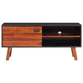 vidaXL Szafka pod TV, 110x35x50 cm, lite drewno akacjowe i MDF