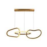 Lampa wisząca ANNELI elegancka – złota nieregularna forma 80 cm – designerska lampa salonu i jadalni LED 3000K
