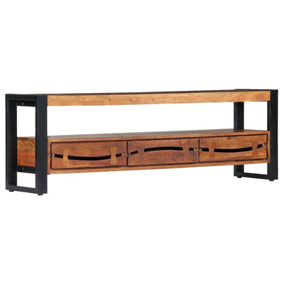 vidaXL Szafka pod TV, 140 x 30 x 45 cm, lite drewno akacjowe