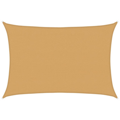 Żagiel przeciwsłoneczny, 160 g/m?, piaskowy, 4x6 m, HDPE