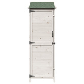 Shed ogrodowy Biały 59,5 x 56 x 176,5 cm Drewno Świerkowe