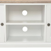 vidaXL Szafka pod TV, biała, 110x30x40 cm, materiał drewnopochodny