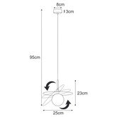 Lampa wisząca K-5371 z serii SANTE