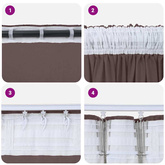 Zasłony z weluru z zasłonami 2 pcs Brązowy 225 x 140 cm Aksamit