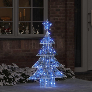 Choinka z 100 diodami LED Niebieski 120 cm Akryl