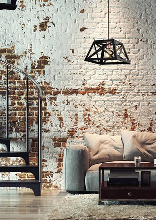 Lampa wisząca Origami metalowa pojedyncza nad stół do kuchni czarna