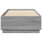 Łóżko z ramą z LED Szary Sonoma 80 x 200 cm Drewno inżynieryjne