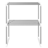 Półka na mikrofalówkę, biała, 51x27x63 cm, aluminium