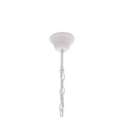 Lampa wisząca z abażurami Rozano biała potrójna kwiatowy abażur do salonu