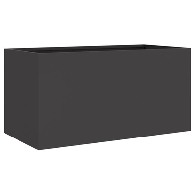 Donica, czarna, 62x30x29 cm, stal