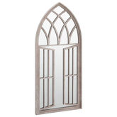vidaXL Lustro ogrodowe, piaskowe, 100x45 cm, żelazne