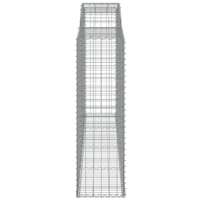 Kosze gabionowe, 8 szt, 300x50x160/180 cm, galwanizowane żelazo