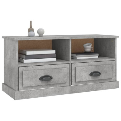 vidaXL Szafka pod TV, szarość betonu, 93x35,5x45 cm