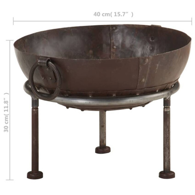 vidaXL Palenisko rustykalne, Ø 40 cm, żelazne