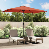 Parasol ogrodowy na metalowym słupku, 300 x 200 cm, terakotowy