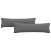 Poduszki na sofę 2 pcs Ciemnoszary 145 x 40 cm tkanina