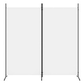 Parawan 2-panelowy, biały, 175x180 cm, tkanina