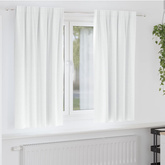 Firany blackout z kółkami 2 pcs Jasna biel 175 x 140 cm