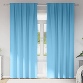 Firany blackout z kółkami 2 pcs Jasnoniebieski 260 x 140 cm