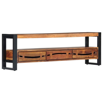 vidaXL Szafka pod TV, 140 x 30 x 45 cm, lite drewno akacjowe