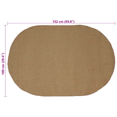 Dywany pokojowe naturalny 100 x 152 cm Juta