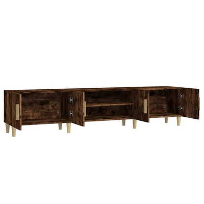 vidaXL Szafka pod TV, przydymiony dąb, 180x31,5x40 cm