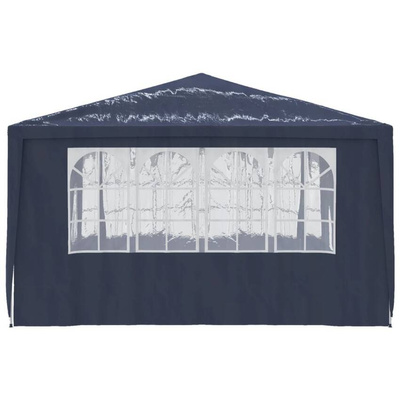 vidaXL Namiot imprezowy ze ściankami, 4x4 m, niebieski, 90 g/m²
