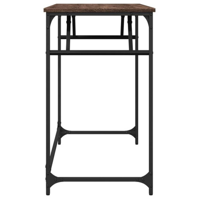 vidaXL Biurko, brązowy dąb, 100x45x76cm, materiał drewnopochodny, stal