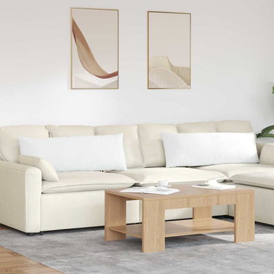 Poduszki na sofę 2 pcs Biały 120 x 40 cm tkanina