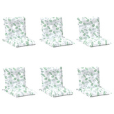 Poduszka na zewnątrz 6 pcs Biały 100 x 50 x 7 cm tkanina