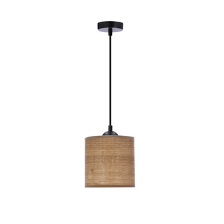 Lampa wisząca z abażurem Legno orzechowa klasyczna do salonu i jadalni
