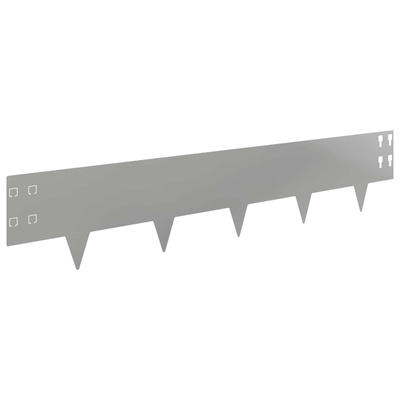 Krawężnik do trawnika 10 szt. 100 x 20 cm Stal srebrny