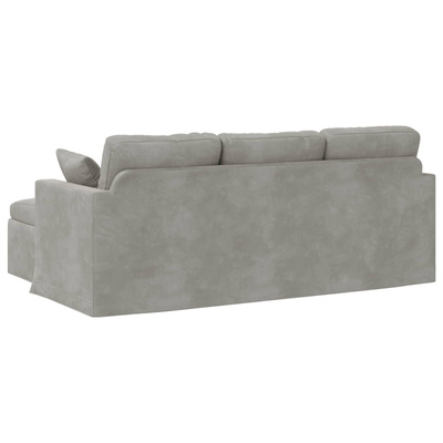 Sofa Jasnoszary 198 x 134 x 80 cm Aksamit