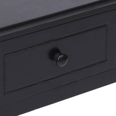 vidaXL Biurko, czarne, 108x45x76 cm, lite drewno paulowni